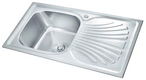 Chiuvetă Boli din oțel inoxidabil cu o lavoar pătrat și picurator