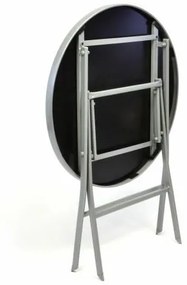 Masa de gradina din sticla bistro cu blat rabatabil-argintiu