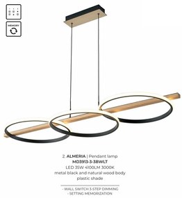 Lustra suspendata LED design modern Almeria