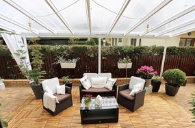 Acoperiș terasă policarbonat Sierra Palram - Canopia 3 x 3,05 m alb