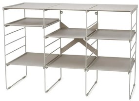 Raft reglabil pentru pantofi Joseph Joseph 55009, 12 perechi, 3 rafturi, Baza din otel, Ecru