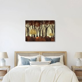 Tablou pe sticlă - Pădure decorativă (70x50 cm)