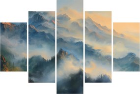 Tablou - Peisaj montan pictat (150x105 cm)
