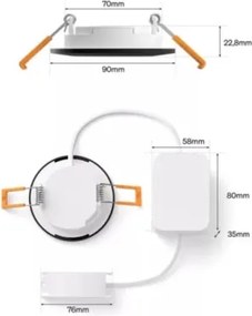 Philips - Set de 2 spoturi încastrate LED RGBW, reglabile, pentru baie Hue SLIM LED/8,3W/230V IP44