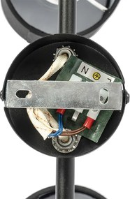 Spotlight de plafon negru cu abajur negru reglabil cu 2 lumini - Hetta