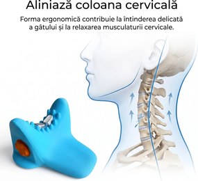 Perna tractiune cervicala cu masaj, vibratii si incalzire, gat si umeri