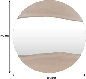 Oglinda decorativa cu margini din lemn Mirror 100cm