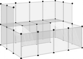 vidaXL Cușcă pentru animale mici transparent 143x107x93 cm PP și oțel