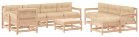 3186081 vidaXL Set mobilier de grădină cu perne, 10 piese, lemn masiv