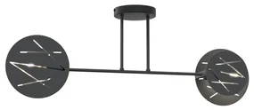 Lustră pe tijă FRICK 2xE27/15W/230V negru