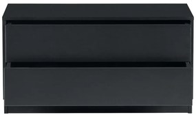 Masă TV modulară neagră din lemn masiv de pin 75x40 cm Finca – WOOOD