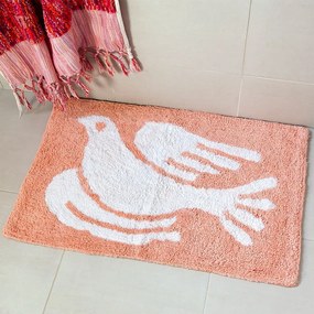 Covoraș de baie piersică 50x80 cm White Dove – Rex London