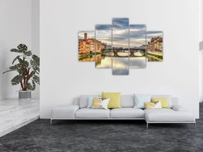 Tablou orașului cu râu (150x105 cm)