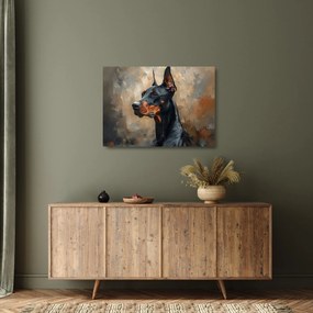 Tablou pe sticlă - Portretul lui Dobrman (70x50 cm)