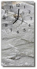 Ceas de perete din sticla vertical Natura bolovan de piatră gri