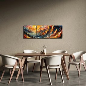 Tablou - Munte acoperit de soare (cu ceas) (90x30 cm)