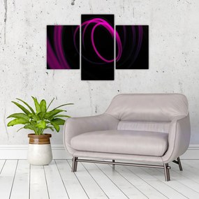 Tablou - linii violete (90x60 cm)