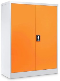 Dulap metalic universal mediu, 90 x 40 x 120 cm, încuietoare cu cilindru, portocaliu - ral 2004