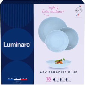 Luminarc Set de masă 18 piese Apy Paradise Blue