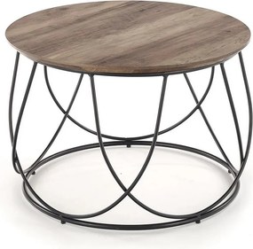 Masuta cafea NUBIRA, nuc/negru, 60x60x41 cm