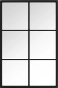 vidaXL Oglindă de perete, negru, 60x40 cm, metal