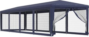 vidaXL Cort de petrecere cu 10 pereți din plasă, albastru, 3x12 m HDPE