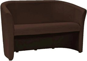 Canapea TM-2, maro inchis, piele ecologica, 126x60x76 cm