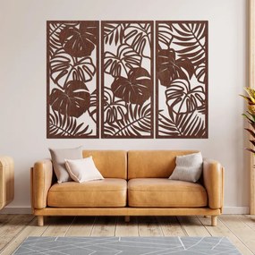 SENTOP | Pictură murală din trei piese cu frunză de monstera | TROPICI