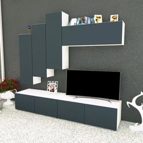 Living Armonia V3 MDF Gri - cu sistem &quot;PUSH TO OPEN&quot;