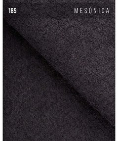 Fotoliu negru cu tapițerie din stofă bouclé Moilo – MESONICA