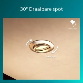 Philips - Set de 3 corpuri de tavan încastrate PERIDOT 1xGU10/7W/230V argintiu