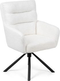 Set - 2 scaune de dining rotative AVENBERG TESSA - Alb