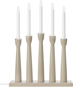 Markslöjd 706469 - Suport de lumânări de Crăciun MASESKÄR 5xE10/3W/230V pin/bej