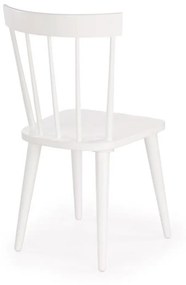 Scaun lemn Barkley alb - H 89 cm