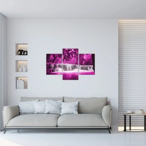 Tablou - Cascadă, violet (90x60 cm)