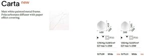 Plafoniera stil minimalist Carta pl1 d40