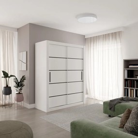 Dulap cu usi glisante 160x200 cm, Morell, ADRK Furniture (Culoare: Artisan)