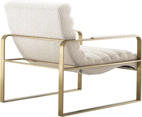 Fotoliu elegant design LUX Olsen, boucle crem 115043 HZ