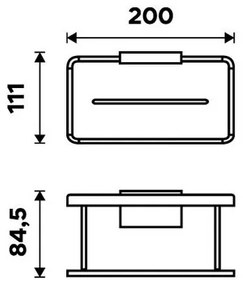 Raft de perete de duș NIMCO Ki-14015-B-90 KIBO negru mat/alb