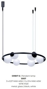 Lustra suspendata cu 6 surse de lumina ORBIT