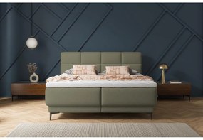 Pat matrimonial 180 cm Riviera 180 (cu somieră și saltea) (cu sp. depozitare) (verde + negru). 1099640