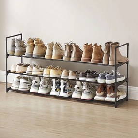 Suport metalic pentru pantofi cu 3 niveluri 116x30x55cm