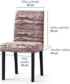 Gaico Huse bielastice OCEANO NOU bordo-maroniu scaun cu spatar 2 buc (45 x 45 x 50 cm)