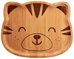 Farfurie din bambus pentru copii Sass & Belle Farmyard Friends Tiger