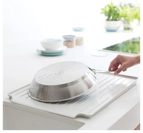 Uscator de vase Brabantia Sinkside 1000205, Tava de scurgere in chiuveta, Suport ustensile, Gri deschis
