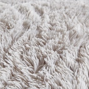 Lenjerie de pat din micropluș gri deschis Catherine Lansfield Cuddly, 135 x 200 cm, gri