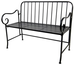 Banca de gradina, negru, din metal
