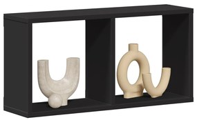 vidaXL Dulap de perete, negru, 60x16x30 cm, lemn prelucrat