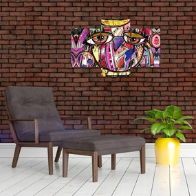 Tablou - Artă stradală - bufniță (90x60 cm)