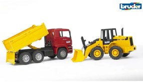 Bruder 2725 Vehicule de construcții MAN nákl.mașină și excavator